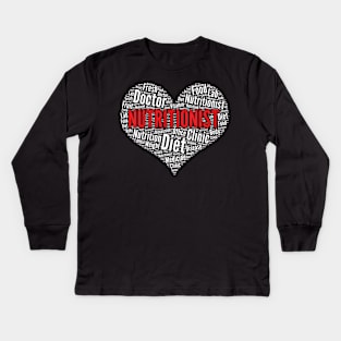 Nutritionist Heart Shape Word Cloud Design design Kids Long Sleeve T-Shirt